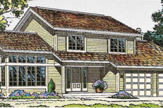 Exterior - Front Elevation for Traditional House Plan #312-247 - 3 bed, 2.5 bath
