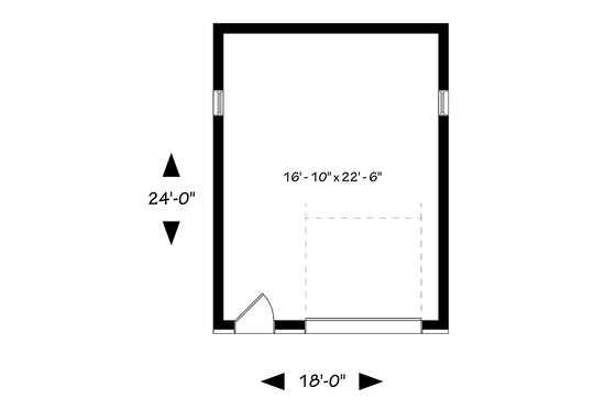 Floor Plan - Main Floor for Contemporary House Plan #23-2634, 0 bath