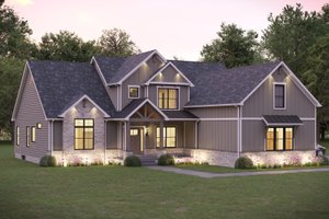 Exterior - Front Elevation 3 for Farmhouse House Plan #1089-49 - 3 bed, 4.5 bath