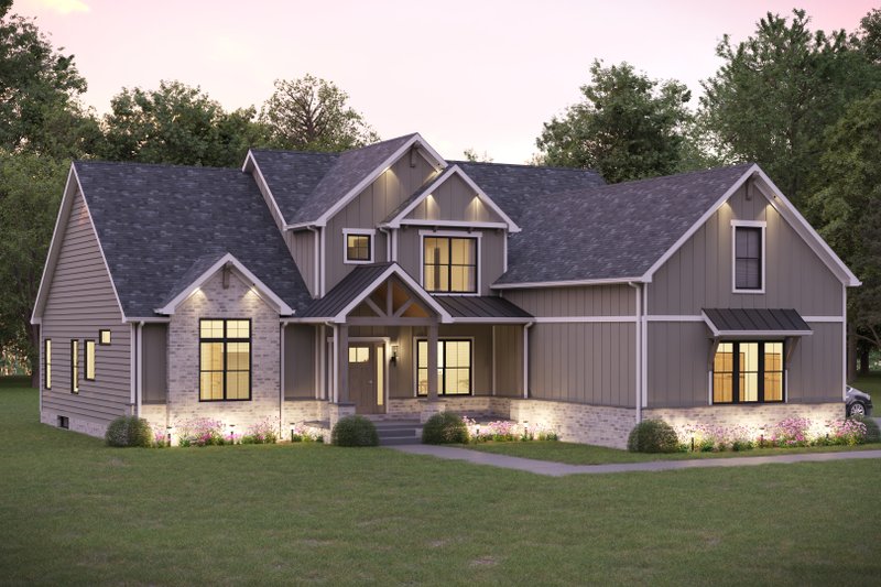 House Blueprint - Exterior - Front Elevation 3 for Farmhouse House Plan #1089-49 - 3 bed, 4.5 bath