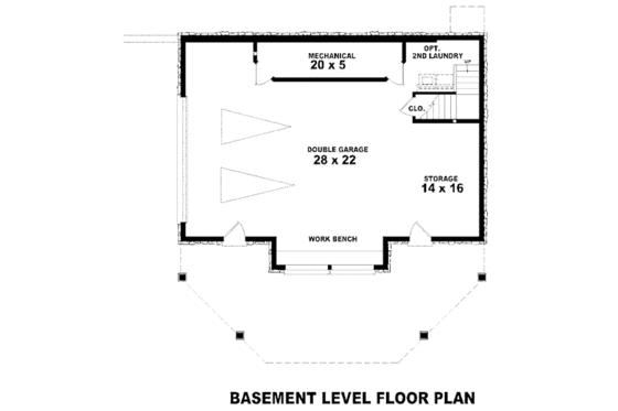 Floor Plan - Lower Floor House Plan #81-13783 - 3 bed, 3 bath