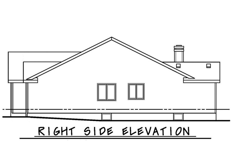 Dream House Plan - Right Side Elevation