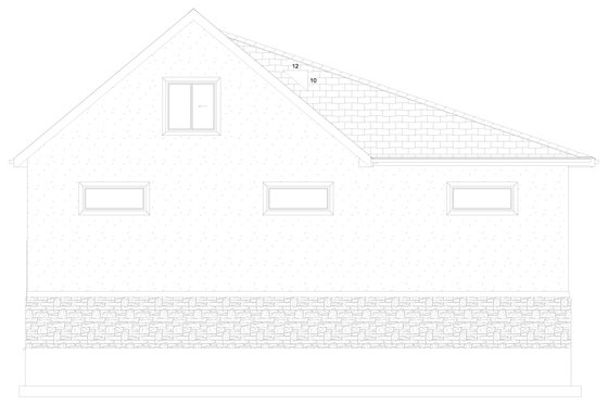 Exterior - Rear Elevation 2 for Traditional House Plan #1060-163, 0 bath