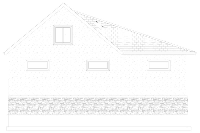 Home Plan - Exterior - Rear Elevation 2 for Traditional House Plan #1060-163, 0 bath