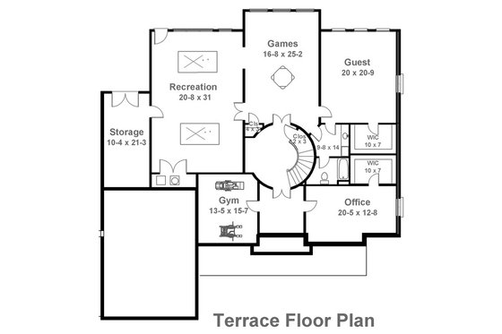 Classical Floor Plan - Lower Floor Plan #119-113