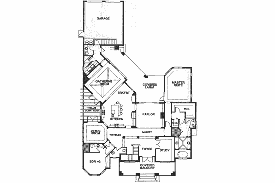 Floor Plan - Main Floor for Traditional House Plan #115-143 - 4 bed, 6 bath