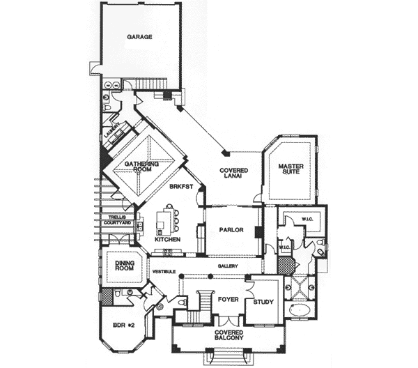 Traditional Floor Plan - Main Floor Plan #115-143