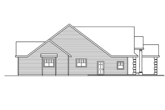 Exterior - Other Elevation for Mediterranean House Plan #124-606 - 3 bed, 2.5 bath