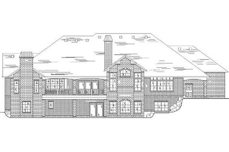 Dream House Plan - Exterior - Rear Elevation for European House Plan #5-341 - 5 bed, 5.5 bath