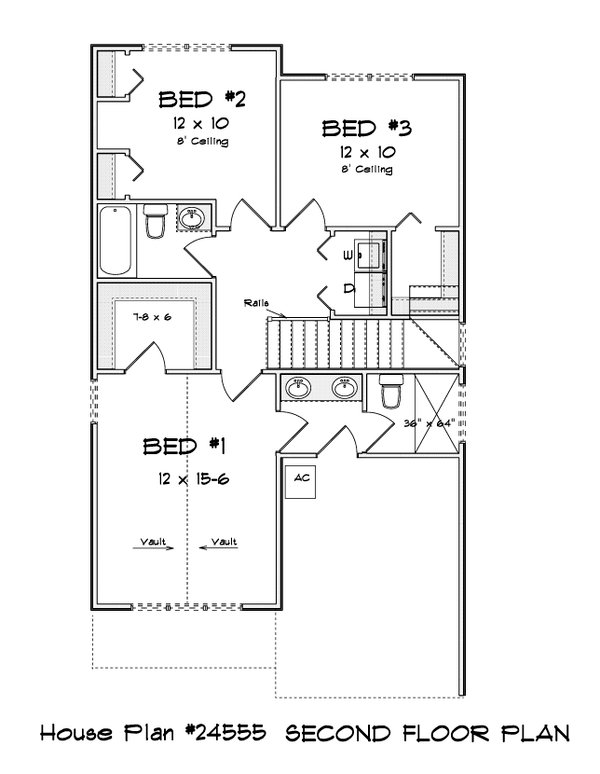 House Blueprint - Cottage Floor Plan - Upper Floor Plan #513-2348
