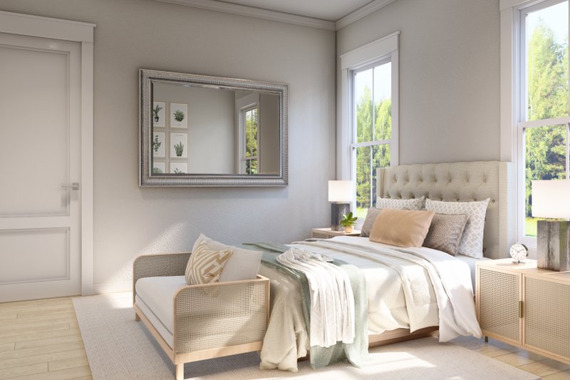 Architectural House Design - Interior - Master Bedroom for Farmhouse House Plan #430-256 - 2 bed, 2 bath