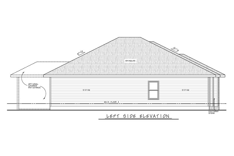 Architectural House Design - Exterior - Other Elevation for Traditional House Plan #20-2350 - 3 bed, 2 bath
