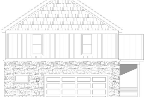 Exterior - Other Elevation 1 for Southern House Plan #932-1006 - 3 bed, 2.5 bath