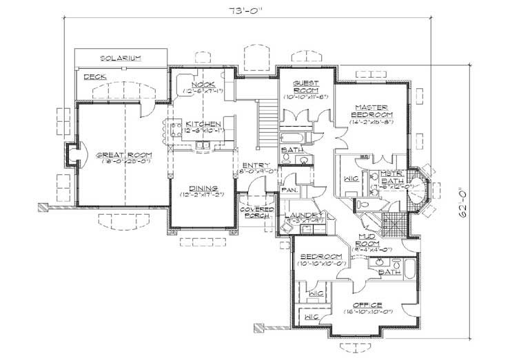 European Style House Plan - 6 Beds 4.5 Baths 2808 Sq/Ft Plan #5-318 ...