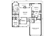 Traditional Style House Plan - 3 Beds 2 Baths 1643 Sq/Ft Plan #42-290 