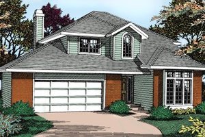 Traditional Exterior - Front Elevation Plan #90-205