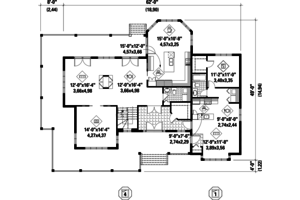 Floor Plan - Main Floor for Country House Plan #25-4562 - 5 bed, 3 bath