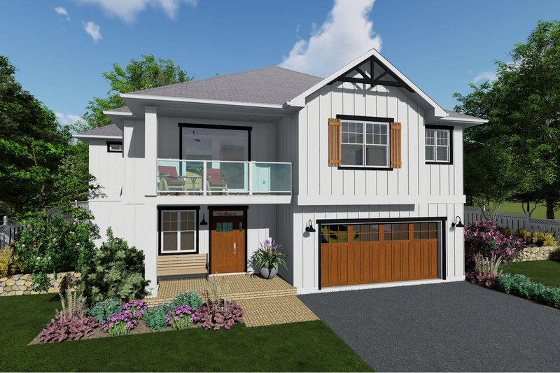 Architectural House Design - Farmhouse Exterior - Front Elevation Plan #126-241