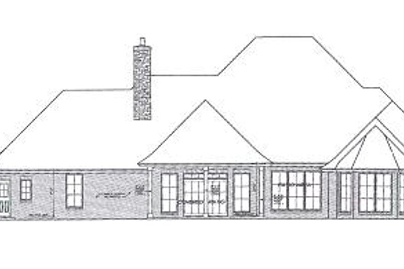 House Plan Design - Exterior - Rear Elevation for European House Plan #310-277 - 3 bed, 3.5 bath