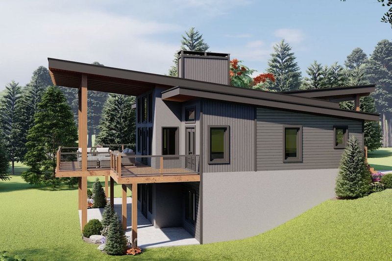 House Blueprint - Photo 2 for Contemporary House Plan #932-784 - 3 bed, 3 bath