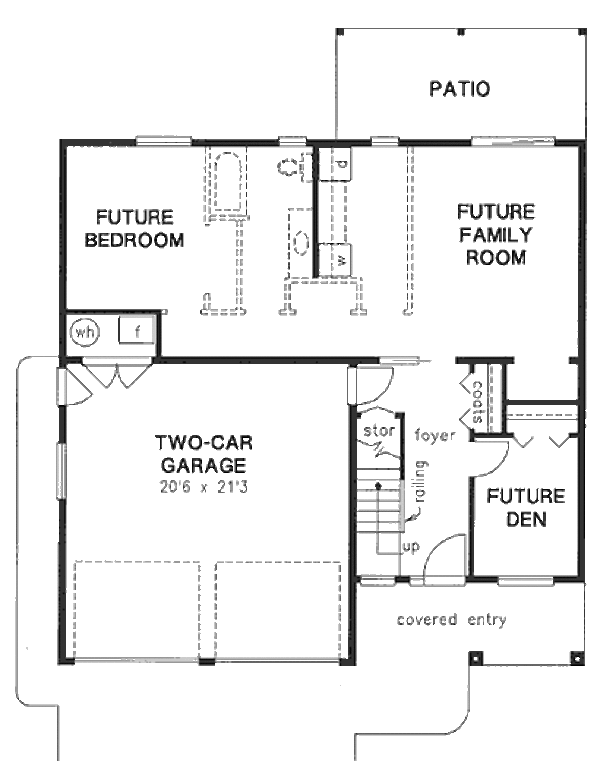 Dream House Plan - Traditional Floor Plan - Lower Floor Plan #18-274