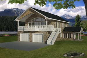 Bungalow Exterior - Front Elevation Plan #117-608