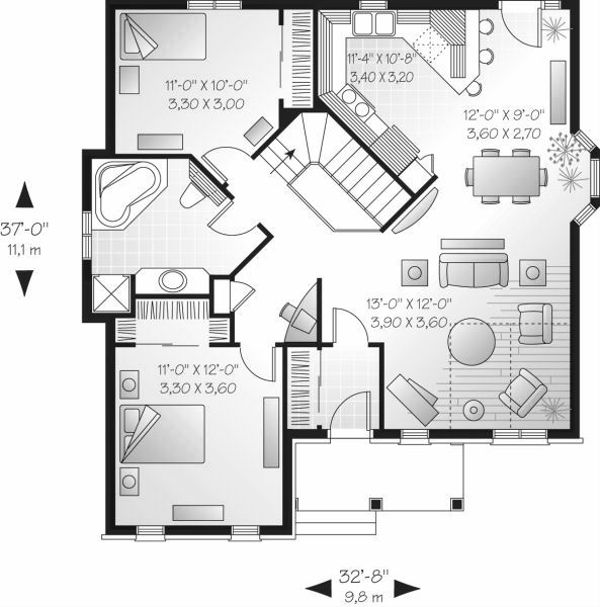 Home Plan - Traditional Floor Plan - Main Floor Plan #23-689