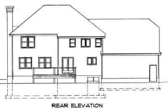Exterior - Rear Elevation for Traditional House Plan #75-145 - 4 bed, 2.5 bath