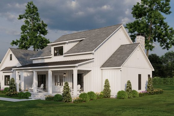 Exterior - Front Elevation 4 for Farmhouse House Plan #923-409 - 3 bed, 2.5 bath