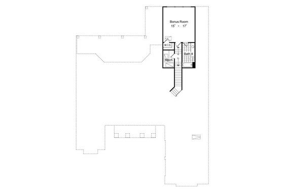 Floor Plan - Upper Floor for Classical House Plan #417-368 - 3 bed, 4 bath