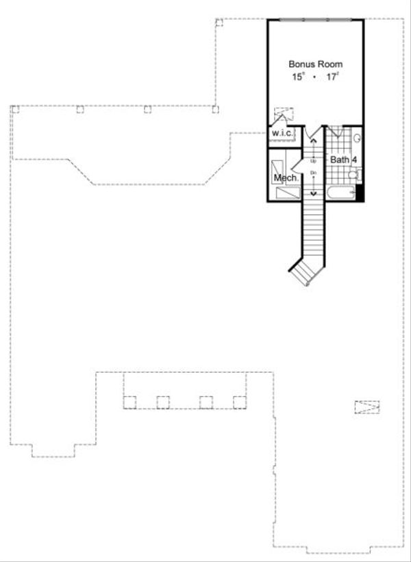 Classical Floor Plan - Upper Floor Plan #417-368