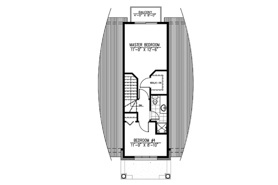 Floor Plan - Upper Floor House Plan #138-203 - 4 bed, 2 bath