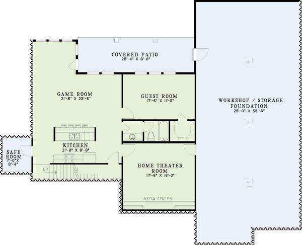 Home Plan - Country Floor Plan - Lower Floor Plan #17-3136