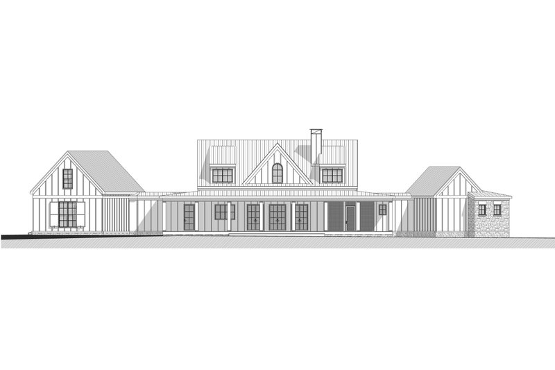 Home Plan - Exterior - Rear Elevation 3 for Farmhouse House Plan #1094-25 - 5 bed, 5.5 bath