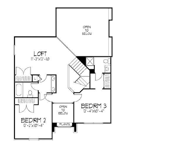 House Plan Design - European Floor Plan - Upper Floor Plan #320-453