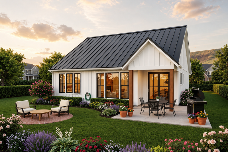 Architectural House Design - Exterior - Rear Elevation for Farmhouse House Plan #48-1221 - 2 bed, 2 bath
