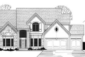 European Exterior - Front Elevation Plan #67-156