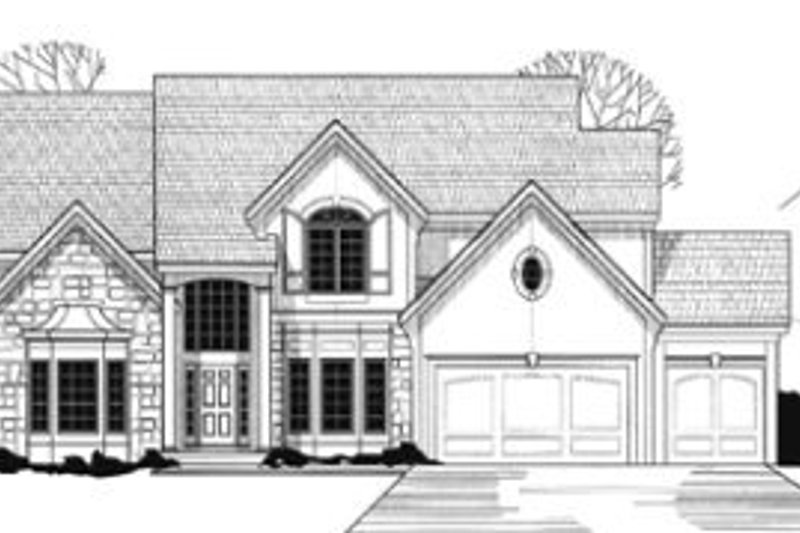 European Style House Plan - 4 Beds 4 Baths 3571 Sq/Ft Plan #67-156