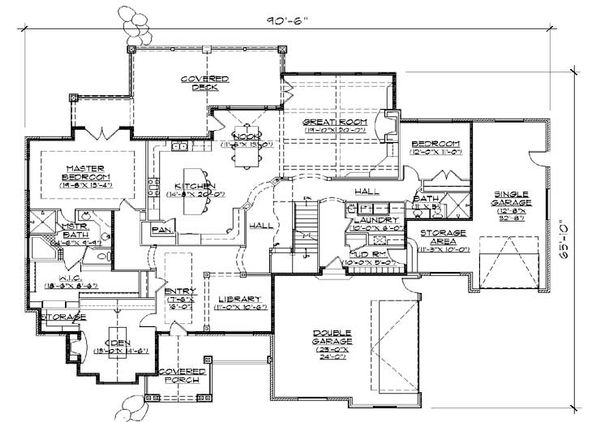 Home Plan - European Floor Plan - Main Floor Plan #5-439