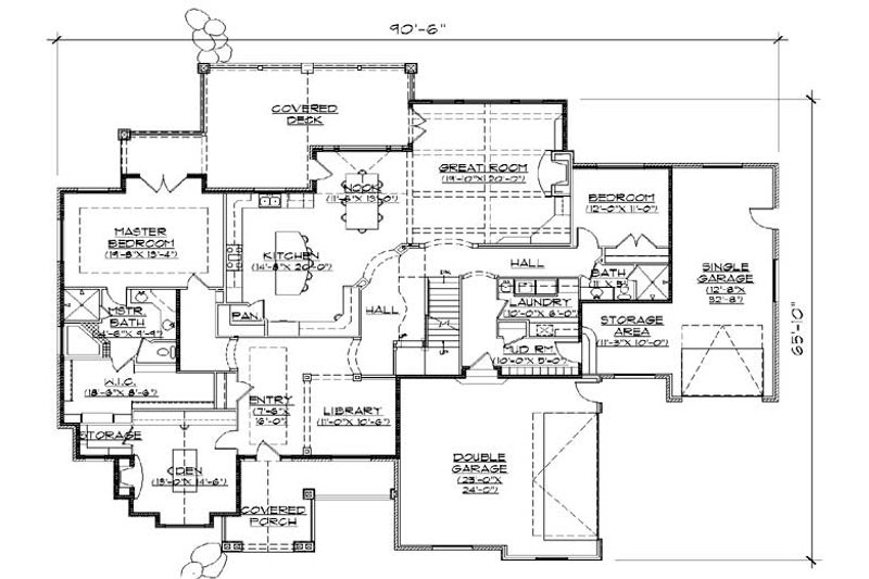 Dream House Plan - Floor Plan - Main Floor for European House Plan #5-439 - 7 bed, 5 bath