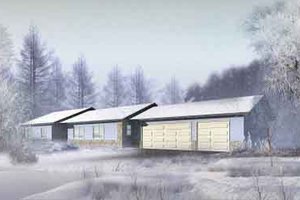 Ranch Exterior - Front Elevation Plan #1-1285