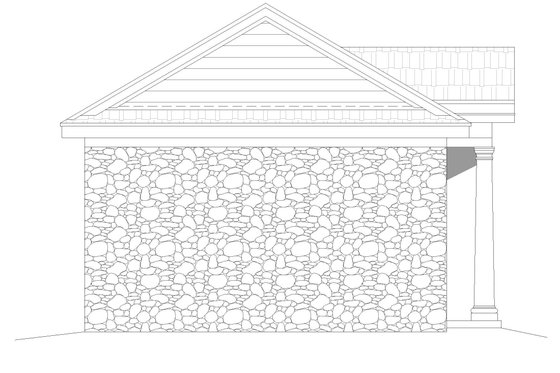 Exterior - Other Elevation 1 for Traditional House Plan #932-420, 1 bath