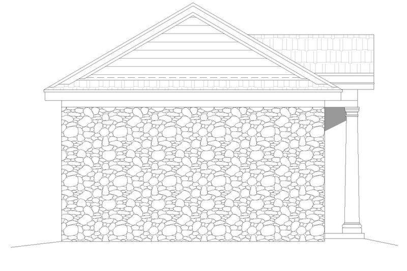 House Plan Design - Exterior - Other Elevation 1 for Traditional House Plan #932-420, 1 bath