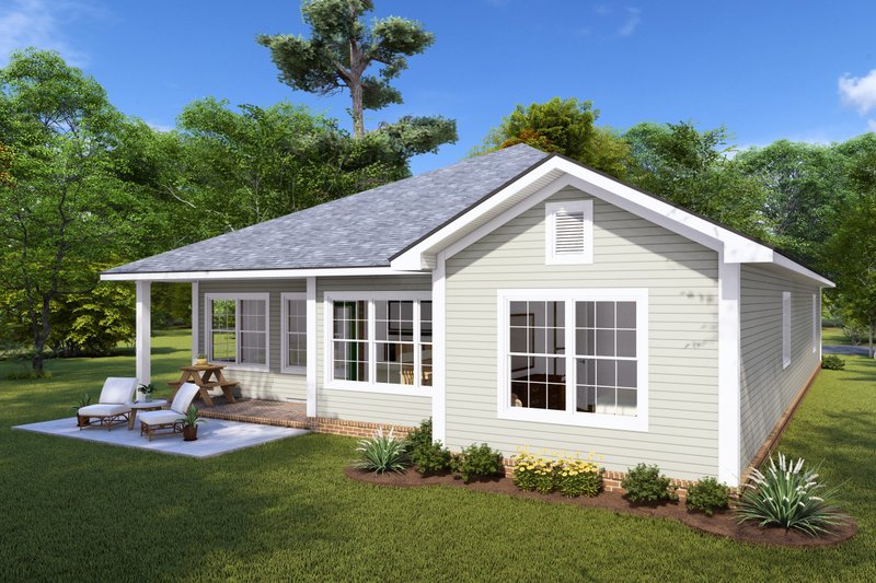 House Blueprint - Exterior - Other Elevation 1 for Cottage House Plan #513-2256 - 3 bed, 2 bath