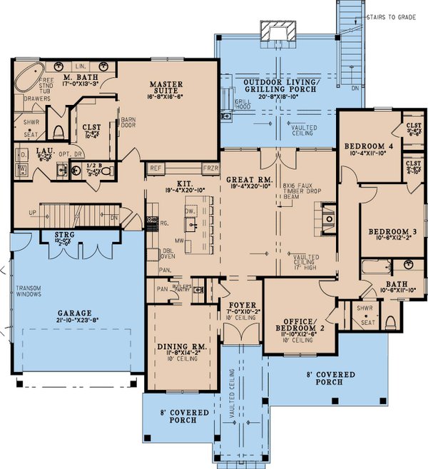 Home Plan - Farmhouse Floor Plan - Main Floor Plan #923-371