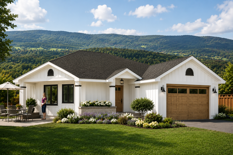 Home Plan - Exterior - Front Elevation 2 House Plan #126-122 - 3 bed, 2 bath