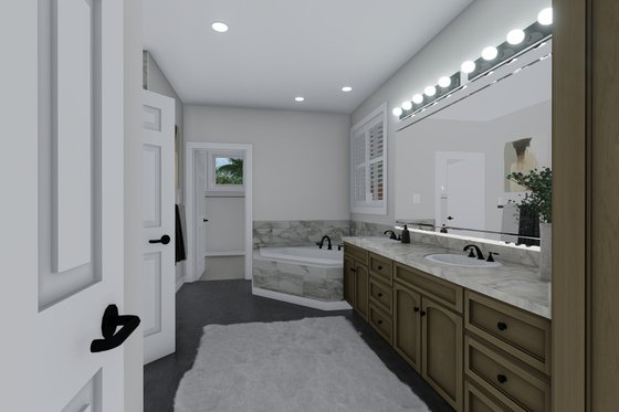 Interior - Master Bathroom for Mediterranean House Plan #1060-29 - 5 bed, 3.5 bath