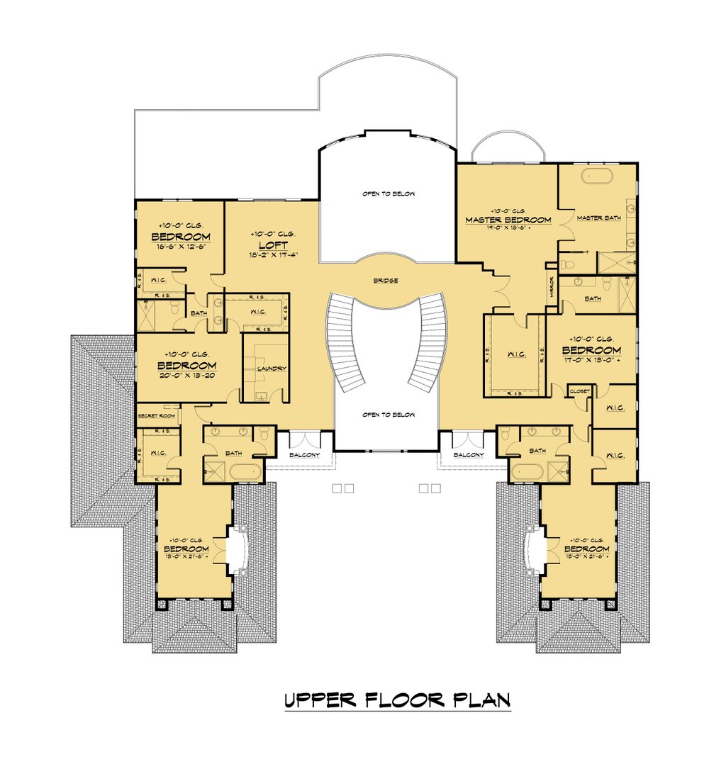Contemporary Style House Plan - 7 Beds 7.5 Baths 10281 Sq/Ft Plan #1066 ...
