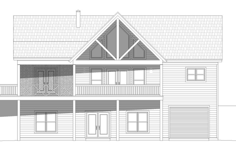 Dream House Plan - Exterior - Rear Elevation 1 for Traditional House Plan #932-421 - 2 bed, 2 bath