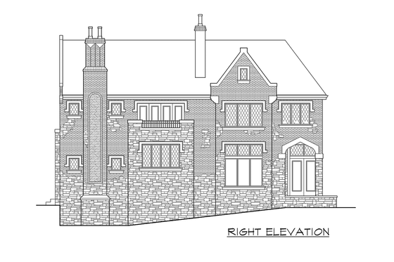 Exterior - Other Elevation 2 for European House Plan #132-173 - 4 bed, 4.5 bath